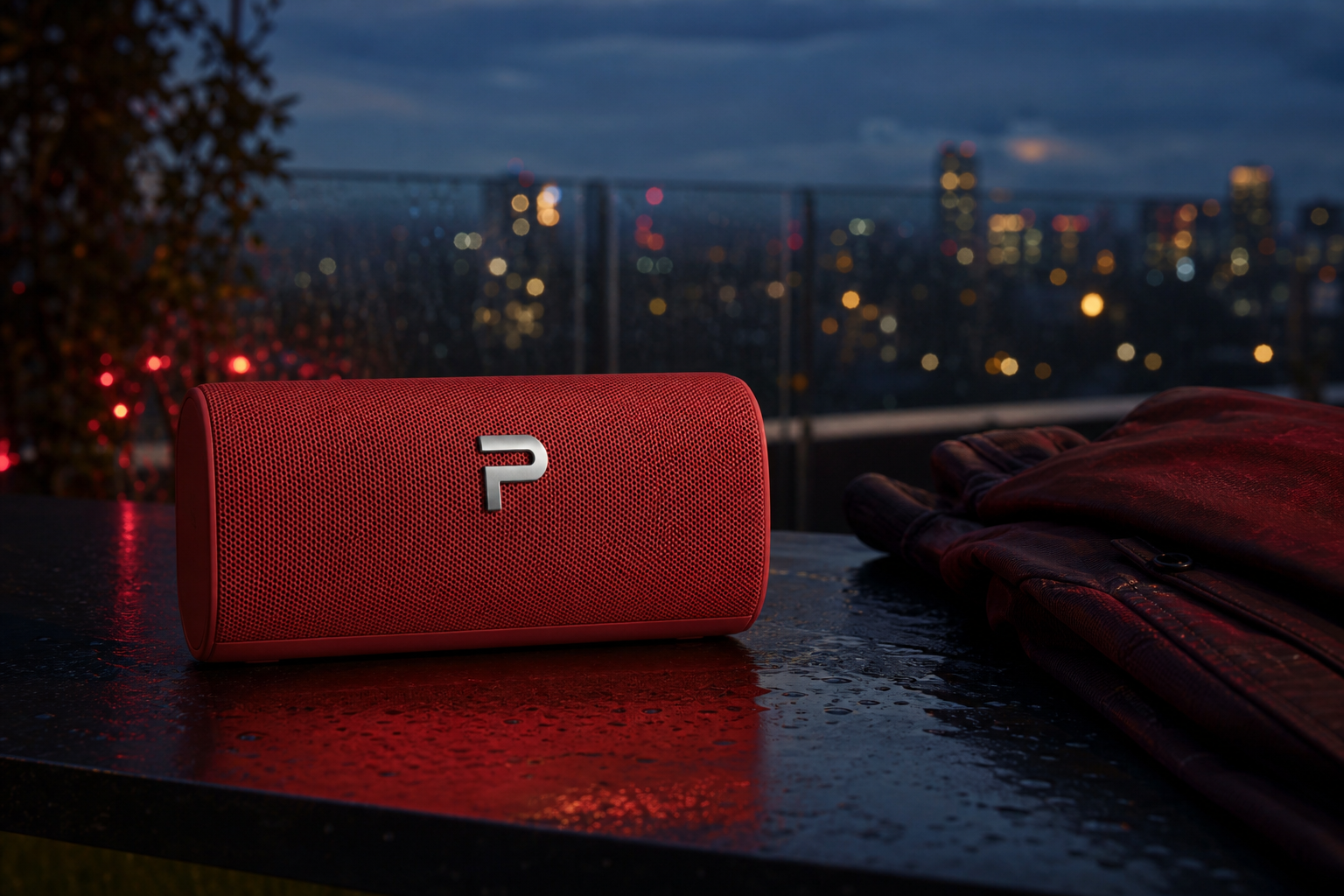 ASVA P Roja en una terraza durante la noche